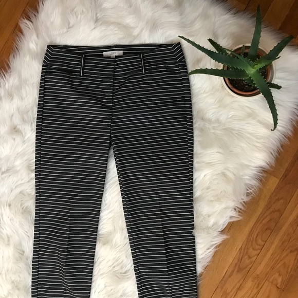LOFT Marisa The Riviera Pant Striped Ankle Pants - Picture 2 of 8